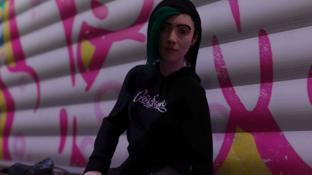 graffiti girl circlenline